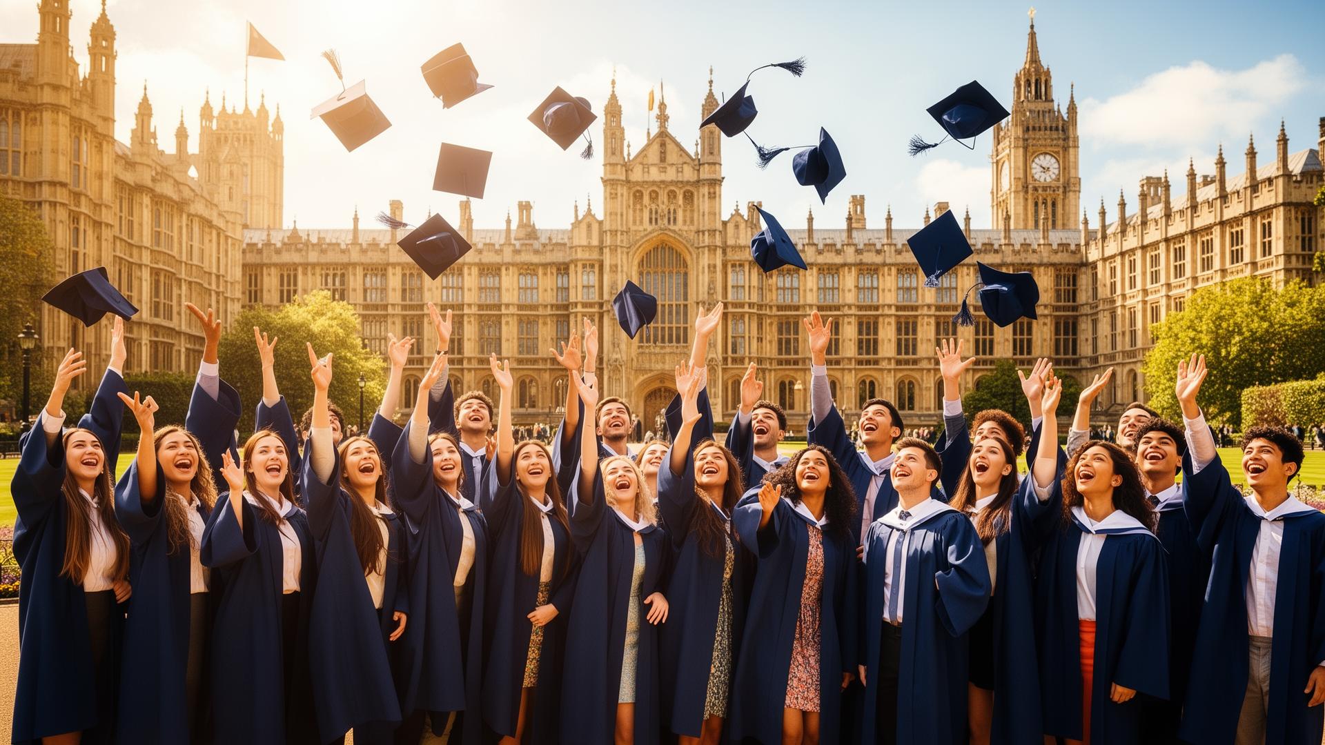 Happy graduates celebrating